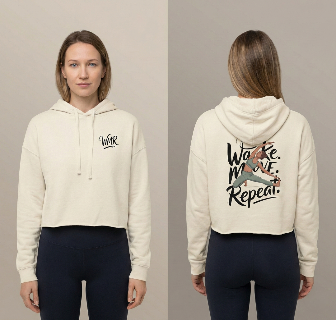 Wake. Move. Repeat. Performance Hoodie | Women's Motivational Workout Pullover
